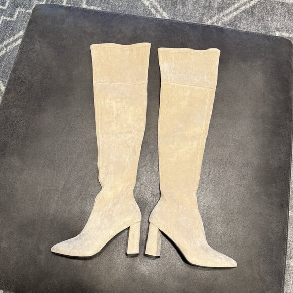 Jeffrey Campbell Parisah Over the Knee Boot In Ice Suede Size 6 - Picture 4 of 9
